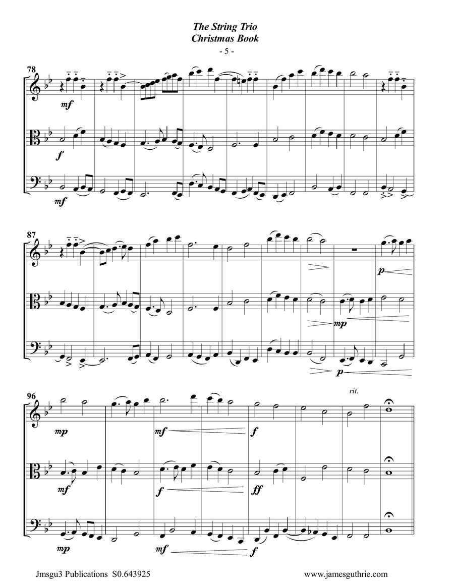 The String Trio Christmas Book String Trio scores gallery preview page 5