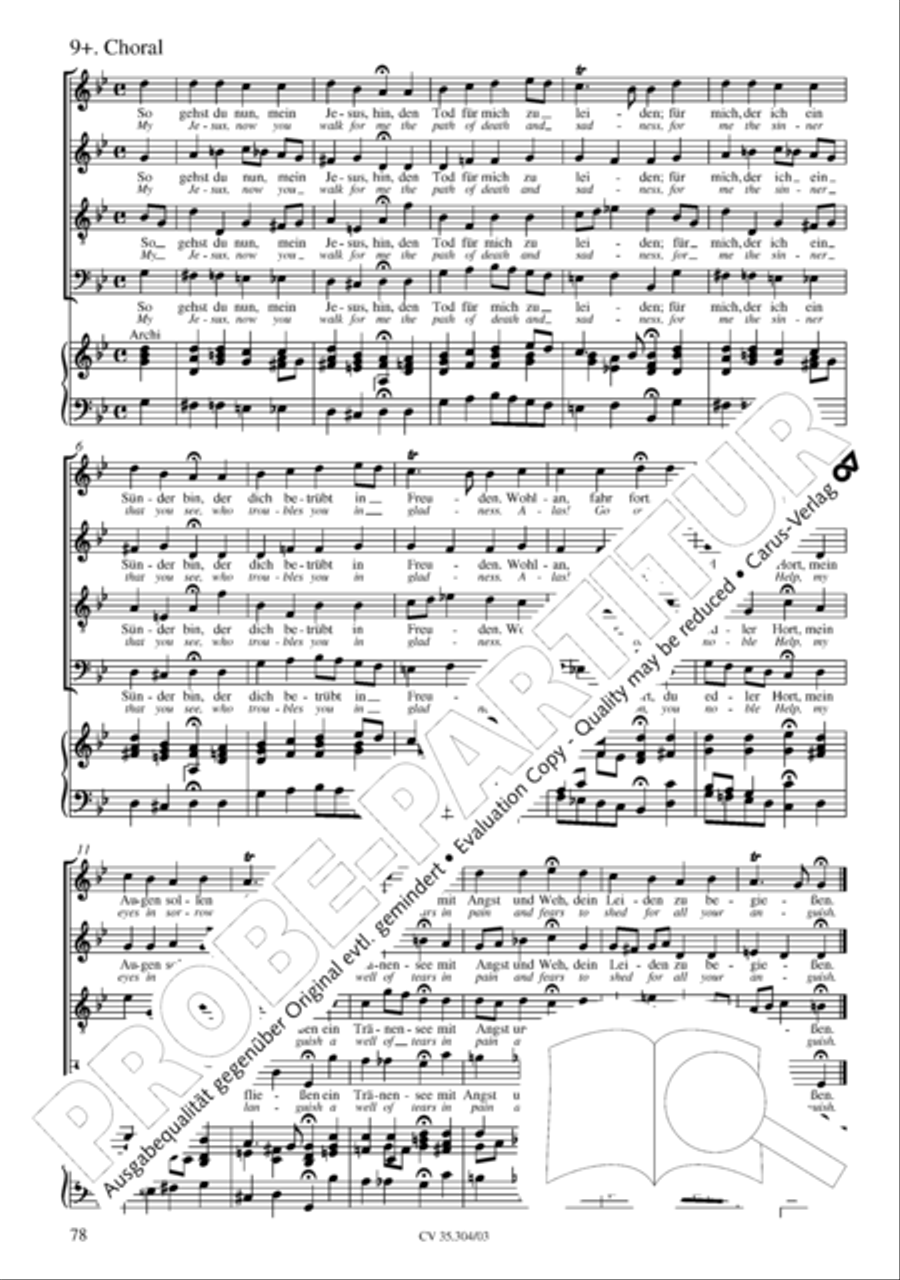 St. Mark Passion (Markus-Passion) 4-Part scores gallery preview page 79