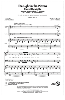The Light In The Piazza (Choral Highlights) (arr. John Purifoy)