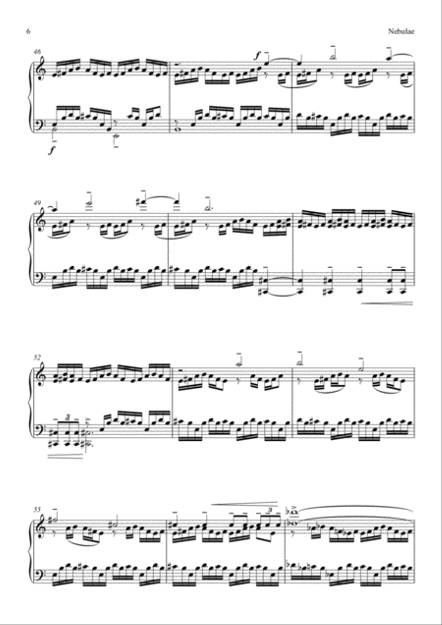 Nebulae Piano Solo scores gallery preview page 6