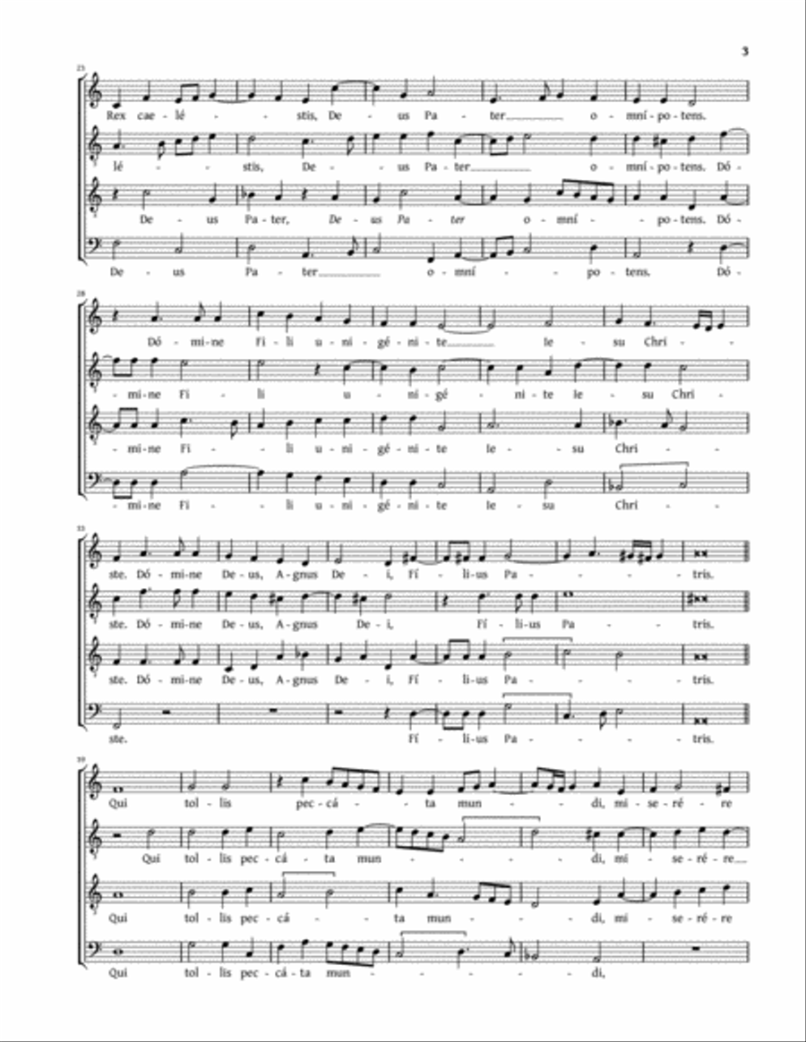 Missa brevis a 4 (Belli) 4-Part scores gallery preview page 3
