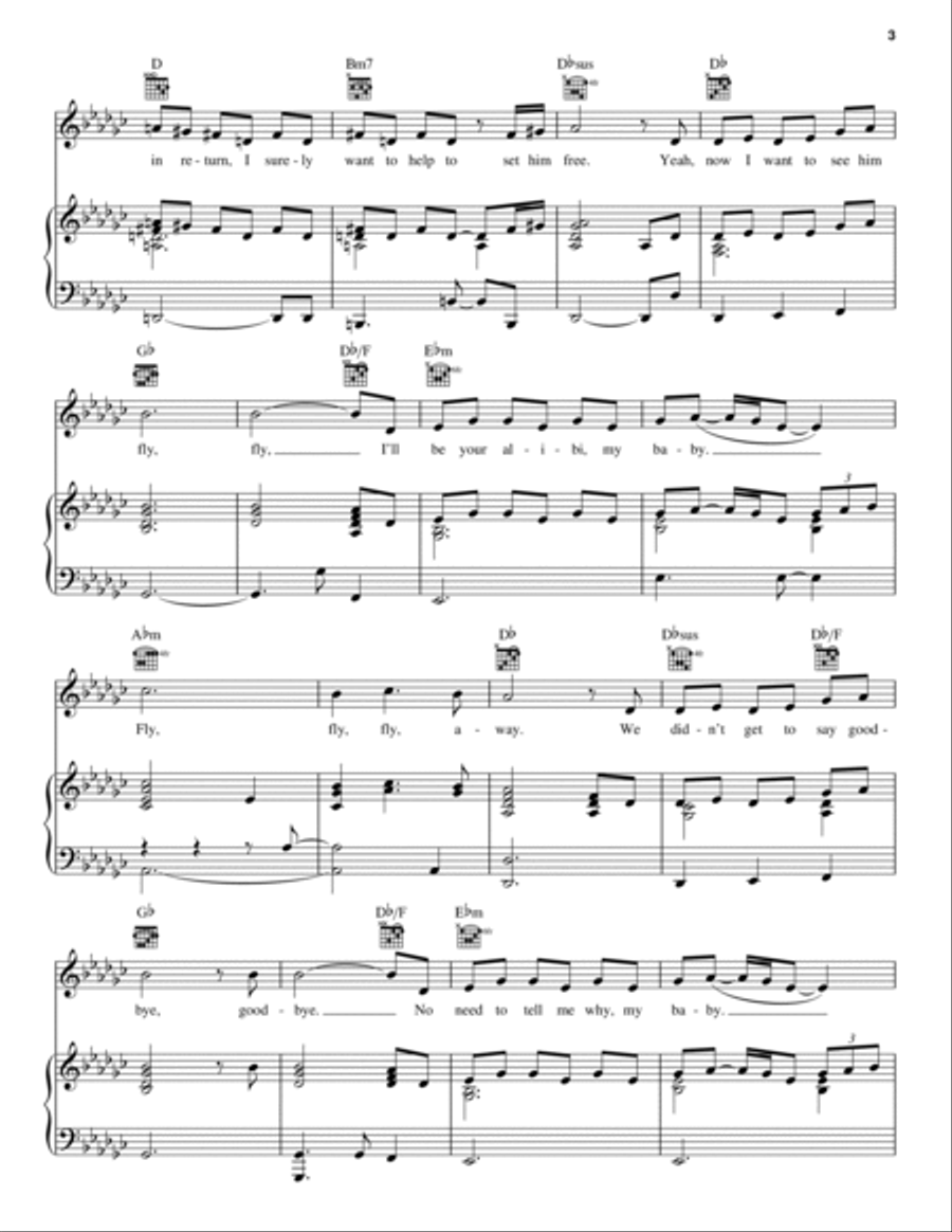 Fly, Fly Away (from Catch Me If You Can) Piano, Vocal, Guitar scores gallery preview page 3