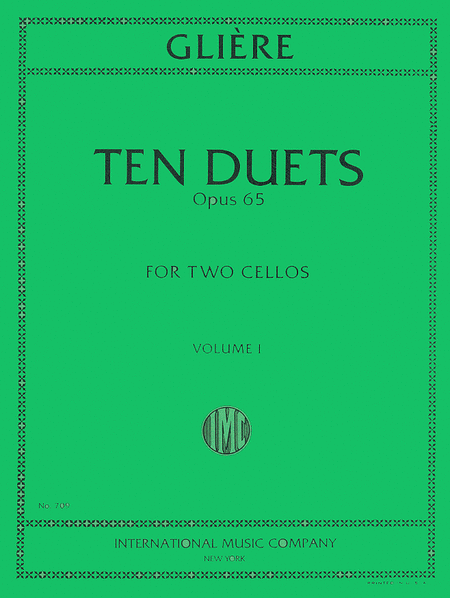 Reinhold Moritzovich Gliere : Ten Duets, Op. 53: Volume I