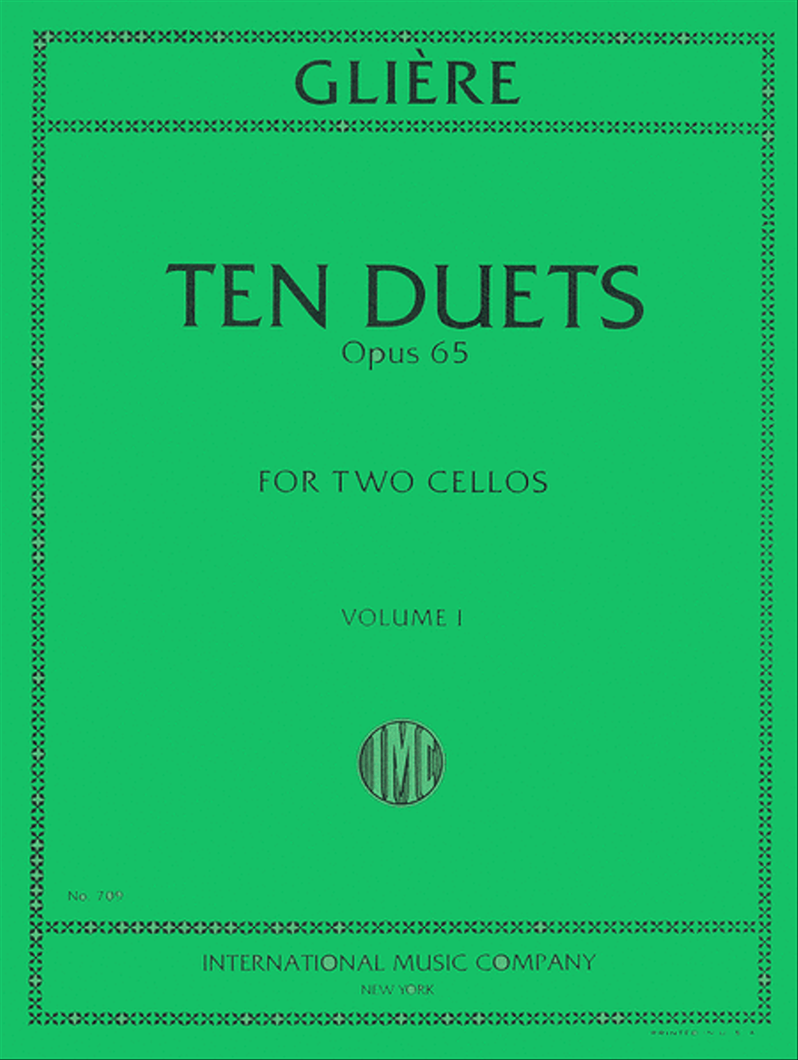 Ten Duets, Opus 53: Volume I Cello scores gallery preview page 1