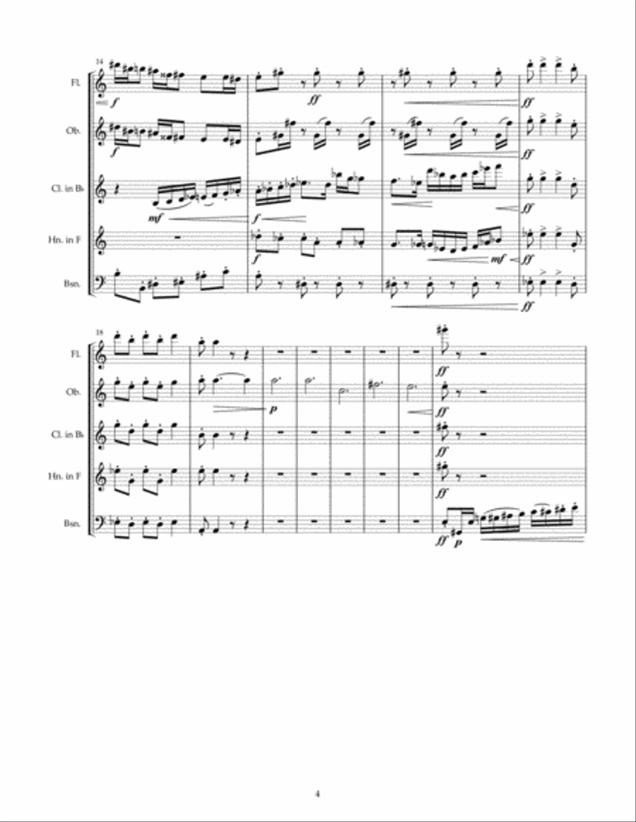 Introduction for Woodwind Quintet Woodwind Quintet scores gallery preview page 4