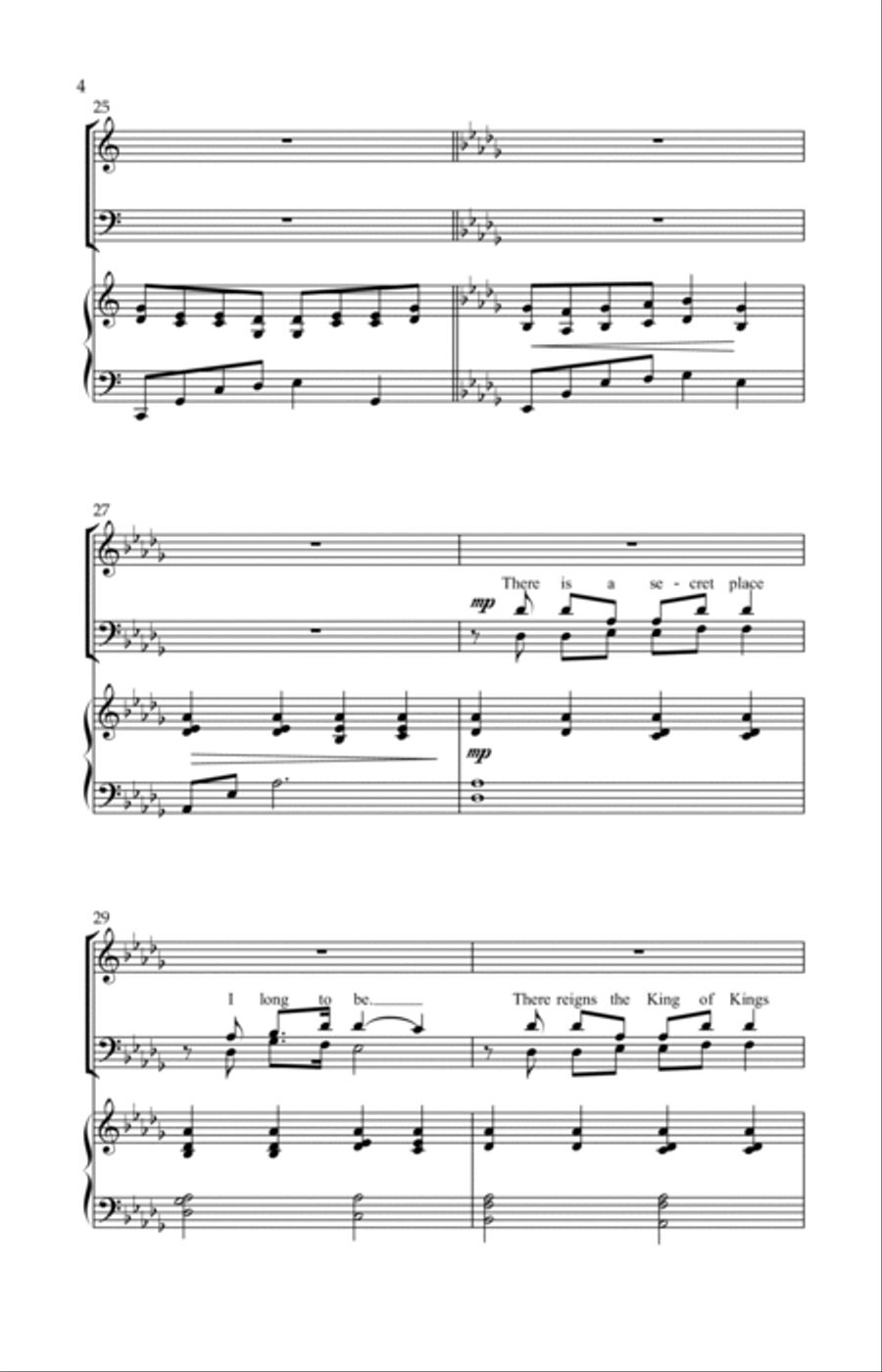 In The Secret Place In The Secret Place 4-Part scores gallery preview page 5
