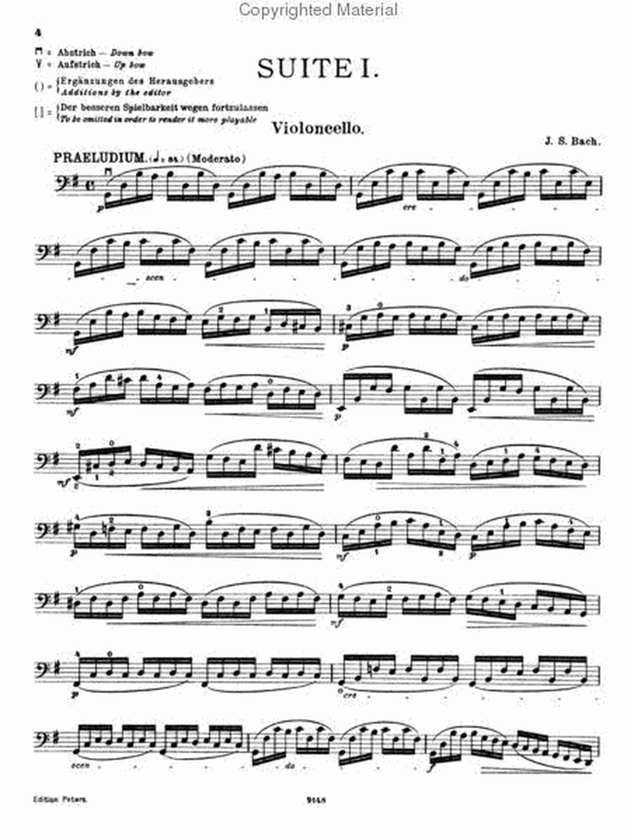 Suites (Sonatas) For Solo Cello