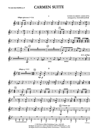 Carmen Suite: 1st & 2nd F Horns