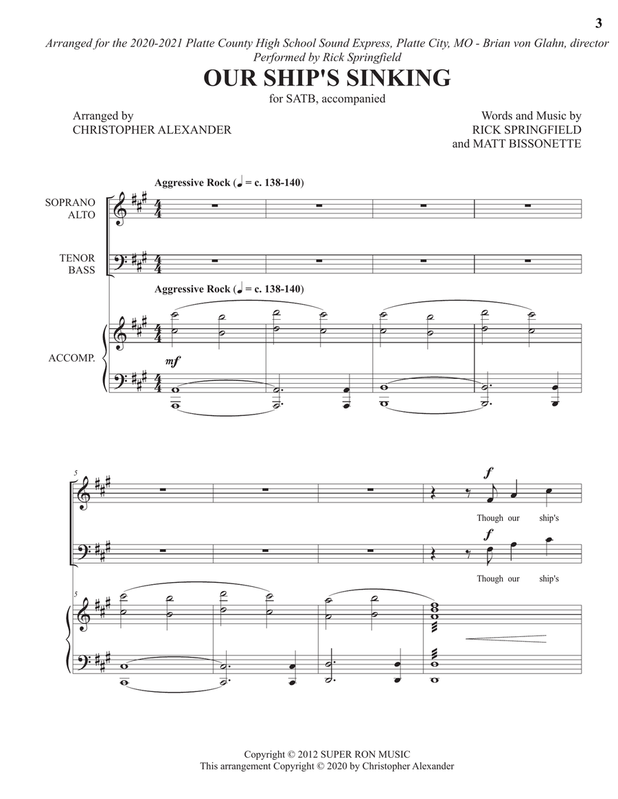 Our Ship S Sinking 4-Part scores gallery preview page 3