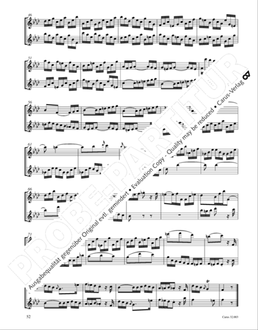 Gesamtausgabe Band 3 (Kammermusik: Duette, Solo- und Triosonaten) Score scores gallery preview page 73