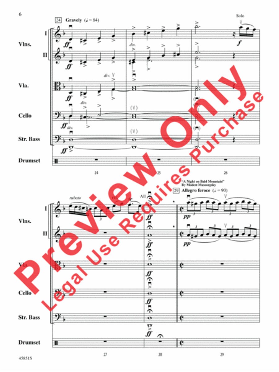A Halloween Thriller String Orchestra scores gallery preview page 6