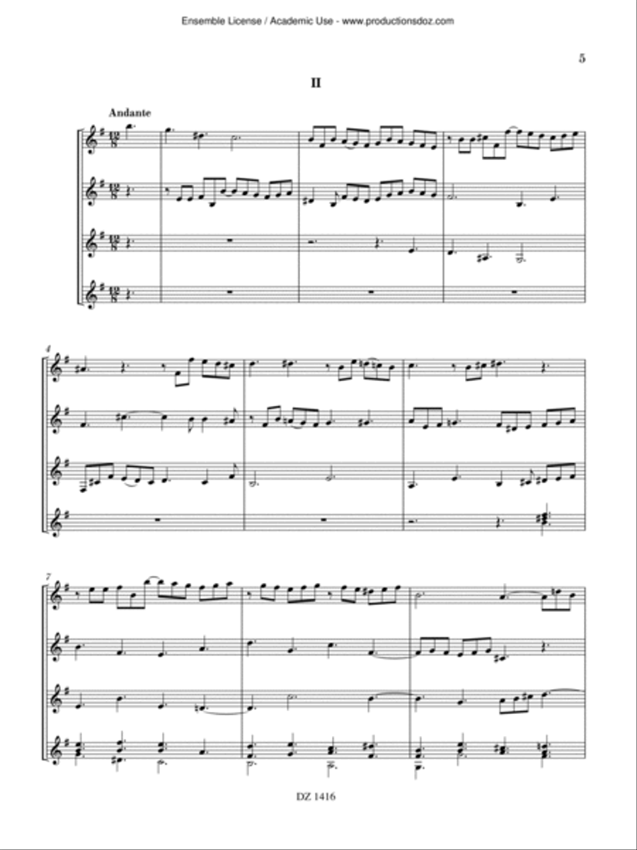 Concerto grosso, opus 6, no. 3 Guitar Ensemble scores gallery preview page 5
