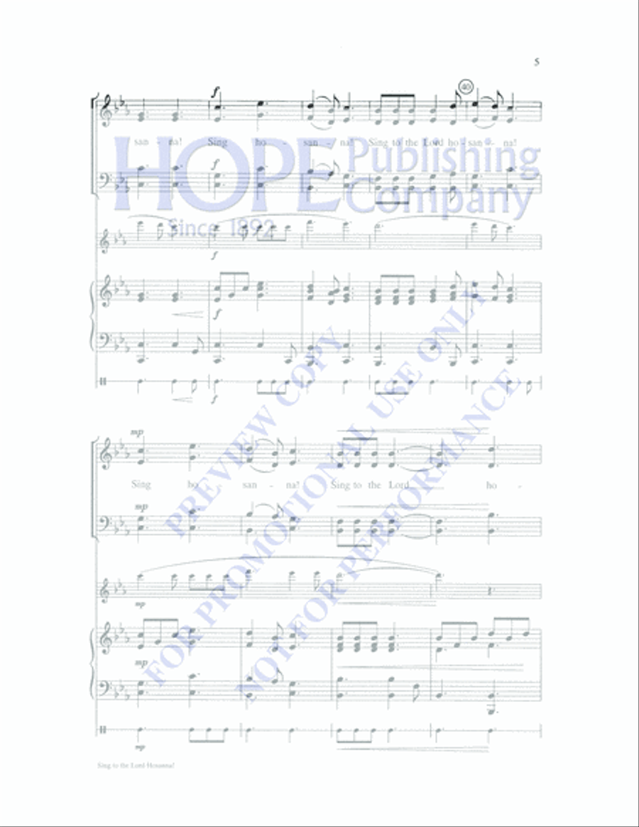 Sing to the Lord Hosanna! image number null