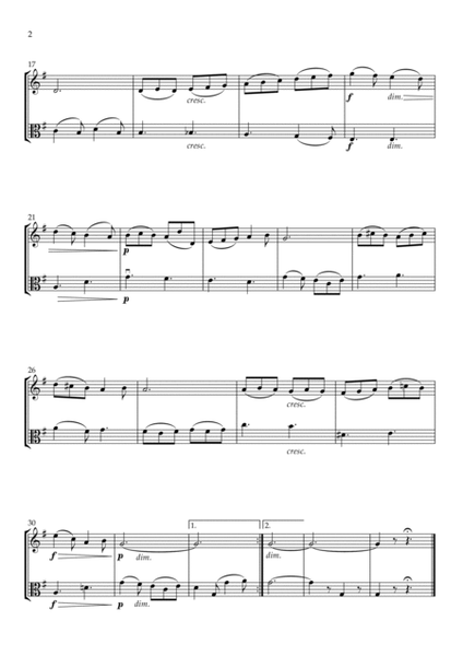 Six Very Easy Pieces nº 5 (Allegretto) - Violin and Viola image number null