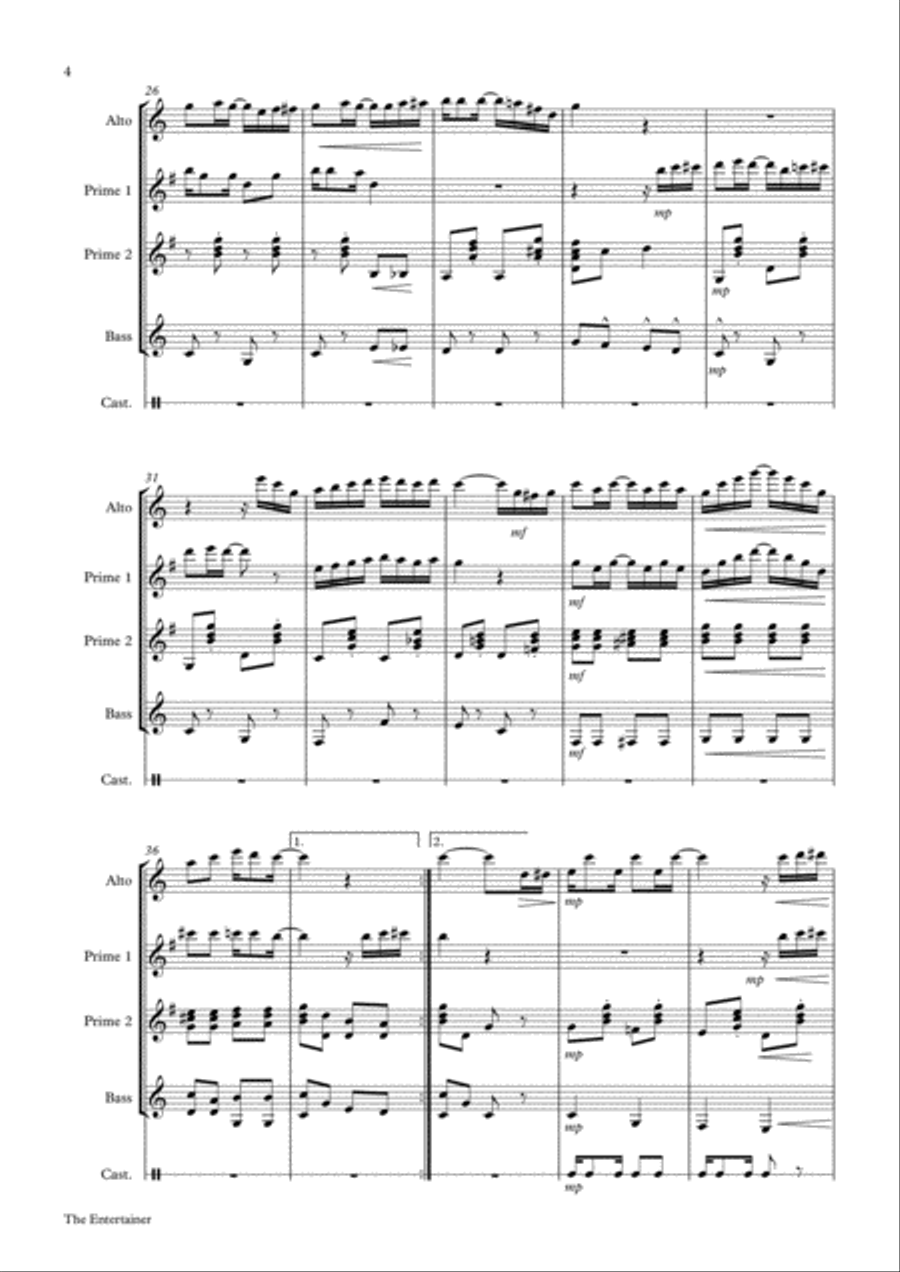 The Entertainer - for Guitar Ensemble Small Ensemble scores gallery preview page 4