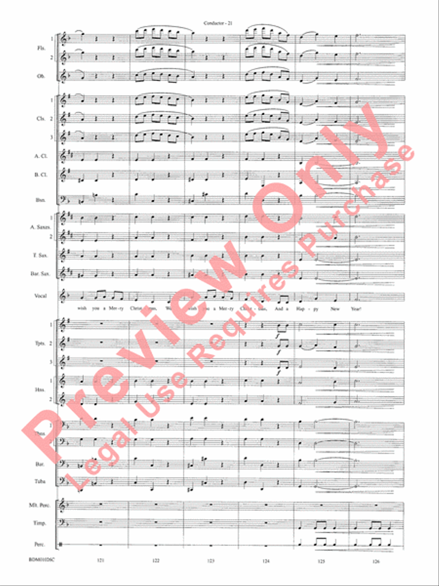 The Ultimate Christmas Sing-Along Concert Band scores gallery preview page 23
