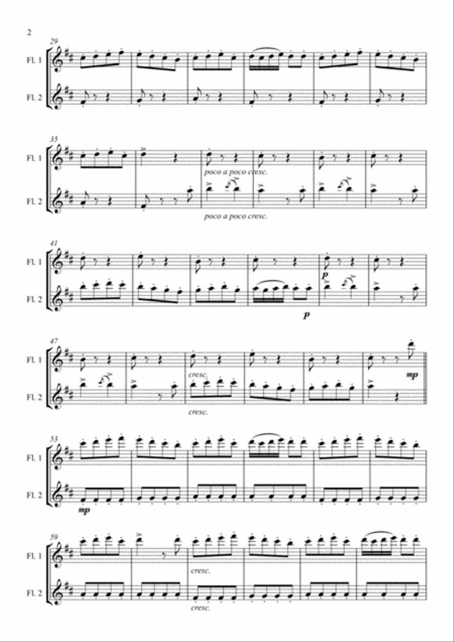 Farandole from L'Arlesienne Suite No. 2 arranged for Flute Duet Flute Duet scores gallery preview page 4