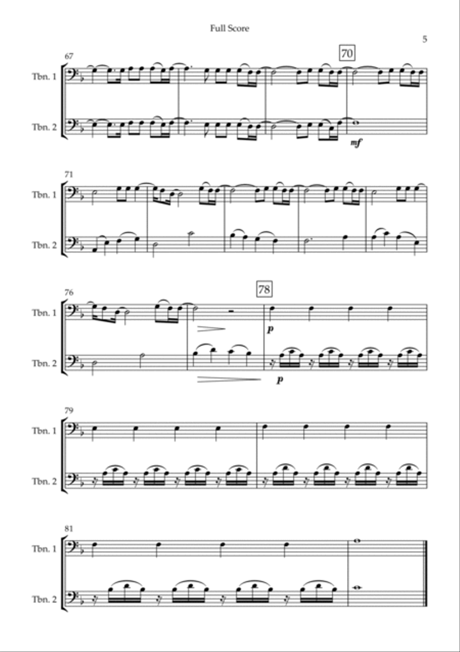 You Say Trombone Duet scores gallery preview page 5