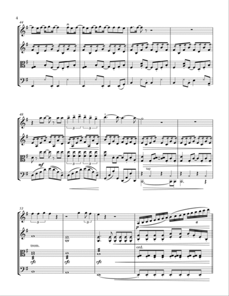 Hey You String Quartet scores gallery preview page 4