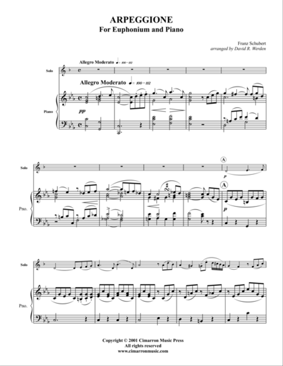 Arpeggione Arpeggione Euphonium scores gallery preview page 1