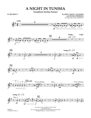 A Night In Tunisia (Saxophone Section Feature) - Bb Trumpet 3
