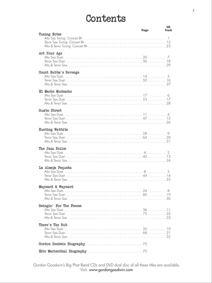 Gordon Goodwin's Big Phat Jazz Saxophone Duets Woodwind Duet scores gallery preview page 7