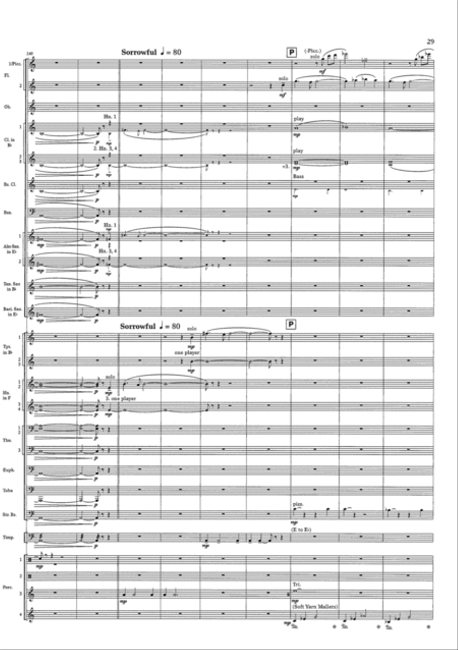 Cry of the Last Unicorn Concert Band scores gallery preview page 29
