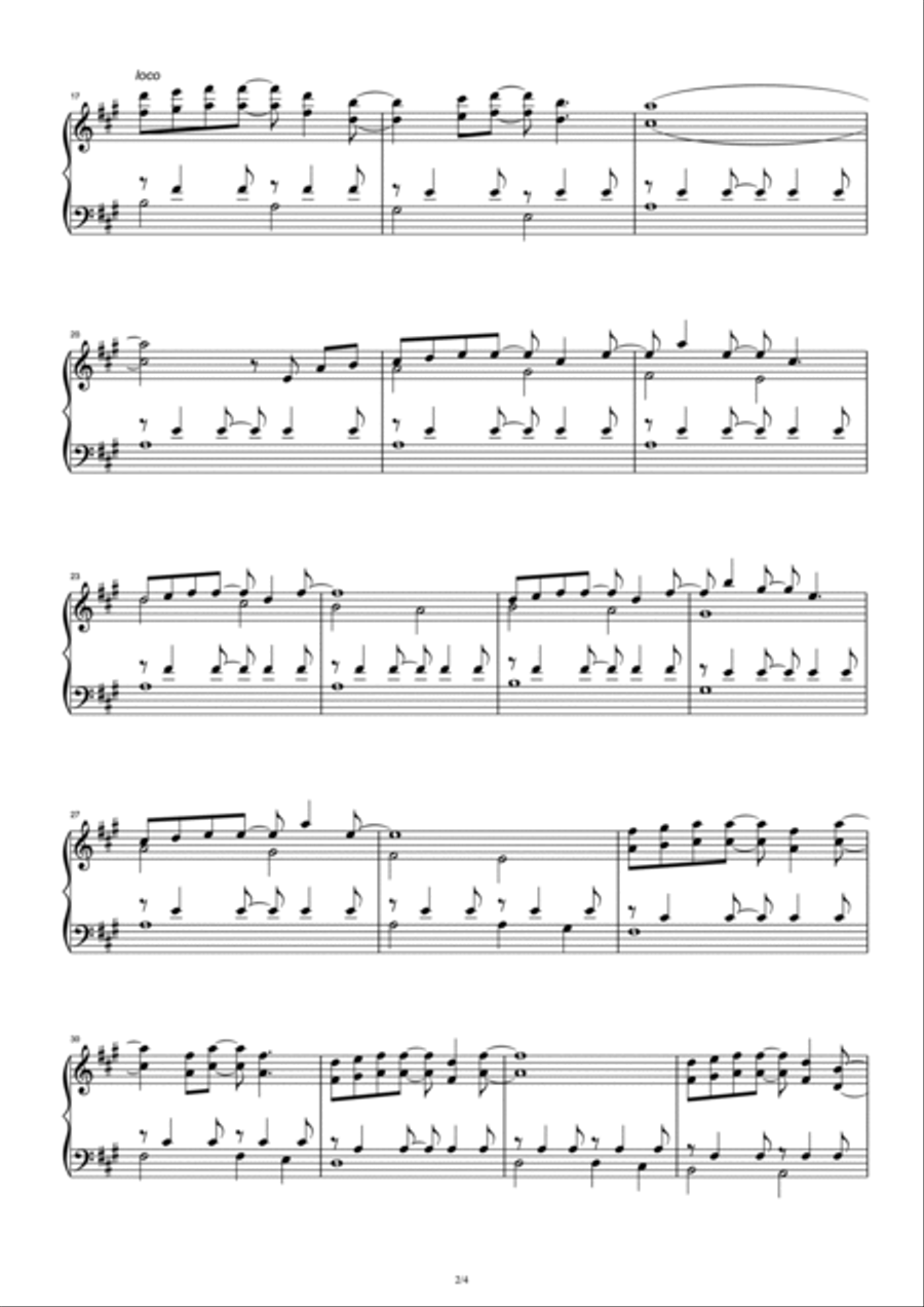 Forrest Gump - Main Title (Feather Theme) Piano Solo scores gallery preview page 2