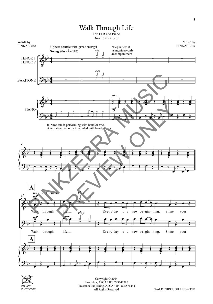 Walk Through Life (TTB) TTB scores gallery preview page 4