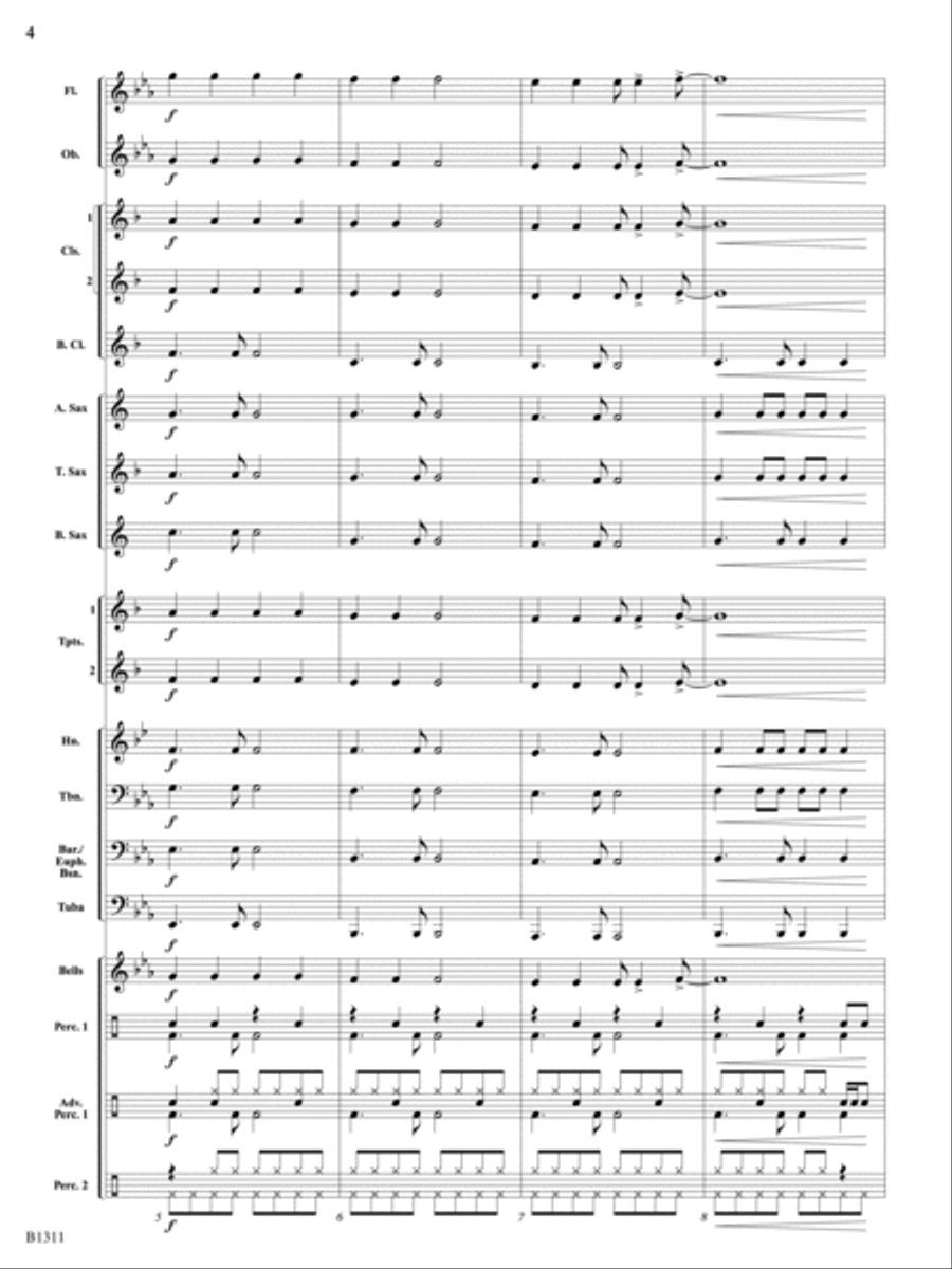 Santa's Rockin' Holiday Mix: Score Concert Band scores gallery preview page 4
