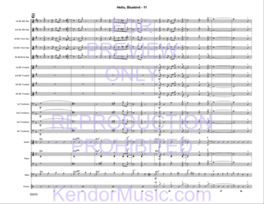 Hello, Bluebird Jazz Ensemble scores gallery preview page 13