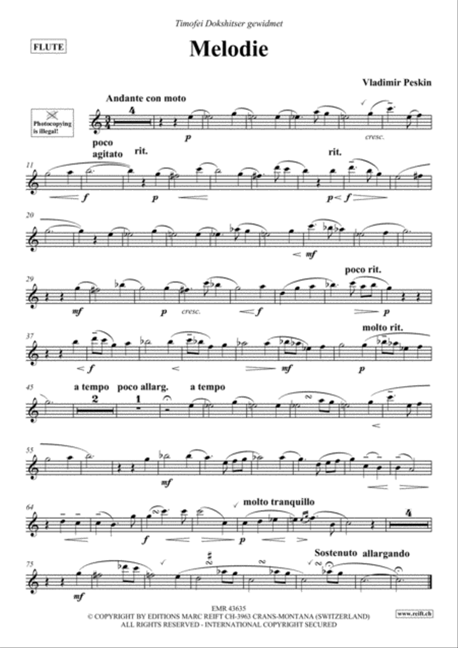 Melodie Flute Solo scores gallery preview page 2
