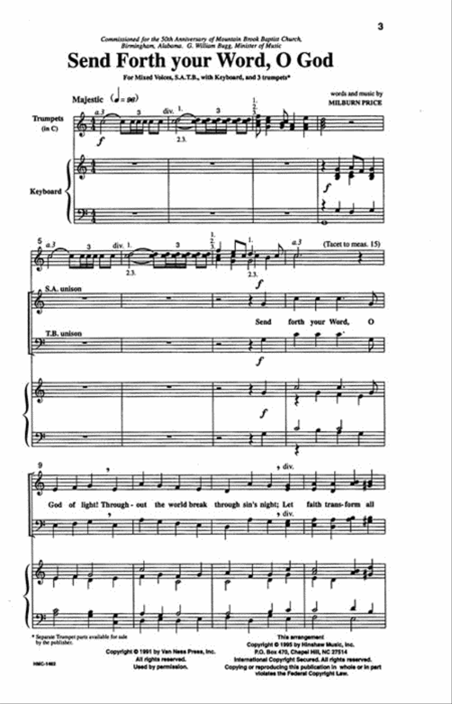 Send Forth Your Word, O God 4-Part scores gallery preview page 2