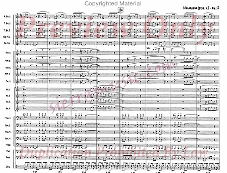 Malaguena Jazz Ensemble scores gallery preview page 18