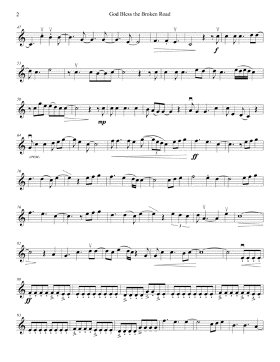 Bless The Broken Road String Quartet scores gallery preview page 5