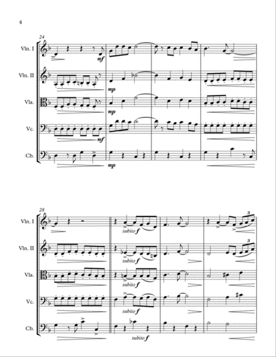 The Odd Couple String Quartet scores gallery preview page 4