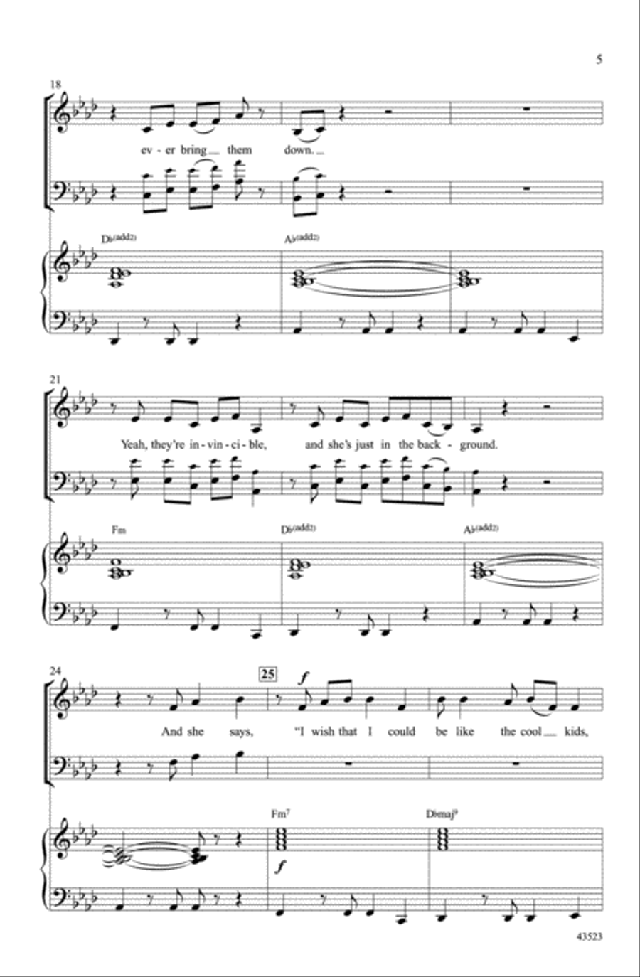 Cool Kids Cool Kids Choir scores gallery preview page 3