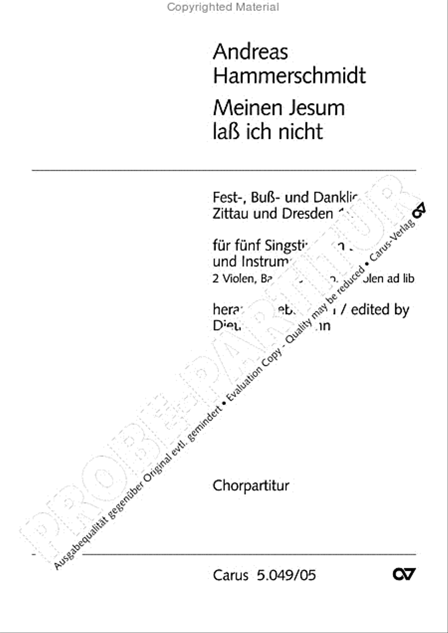 My Lord Jesus I'll not leave (Meinen Jesum lass ich nicht) SSATB scores gallery preview page 2