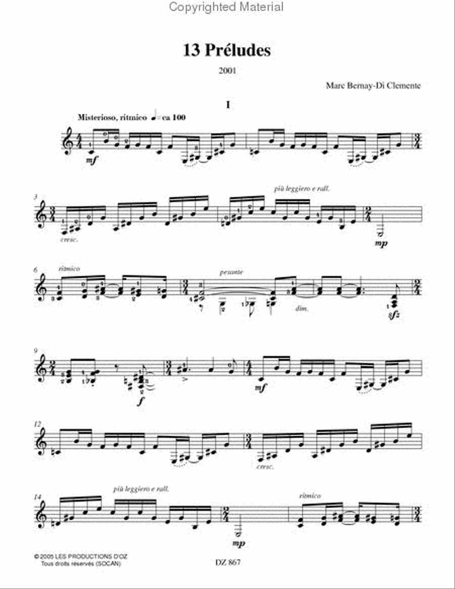 13 Préludes Classical Guitar scores gallery preview page 2