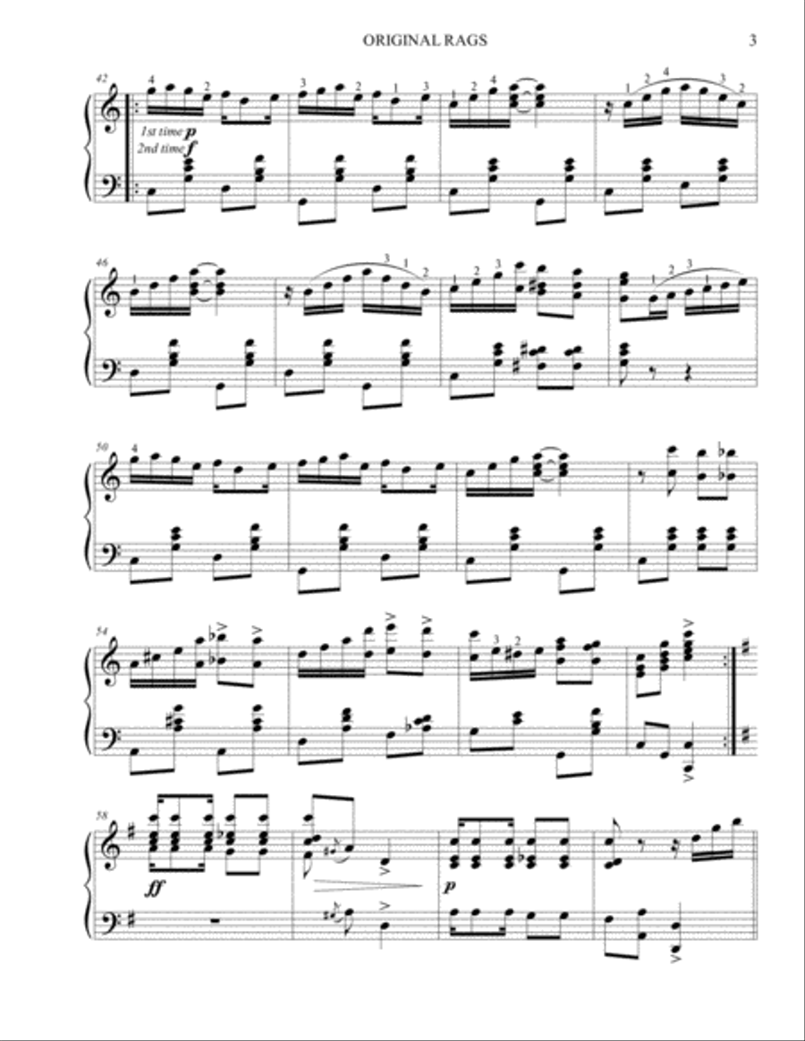 Original Rags Original Rags Piano Solo scores gallery preview page 3
