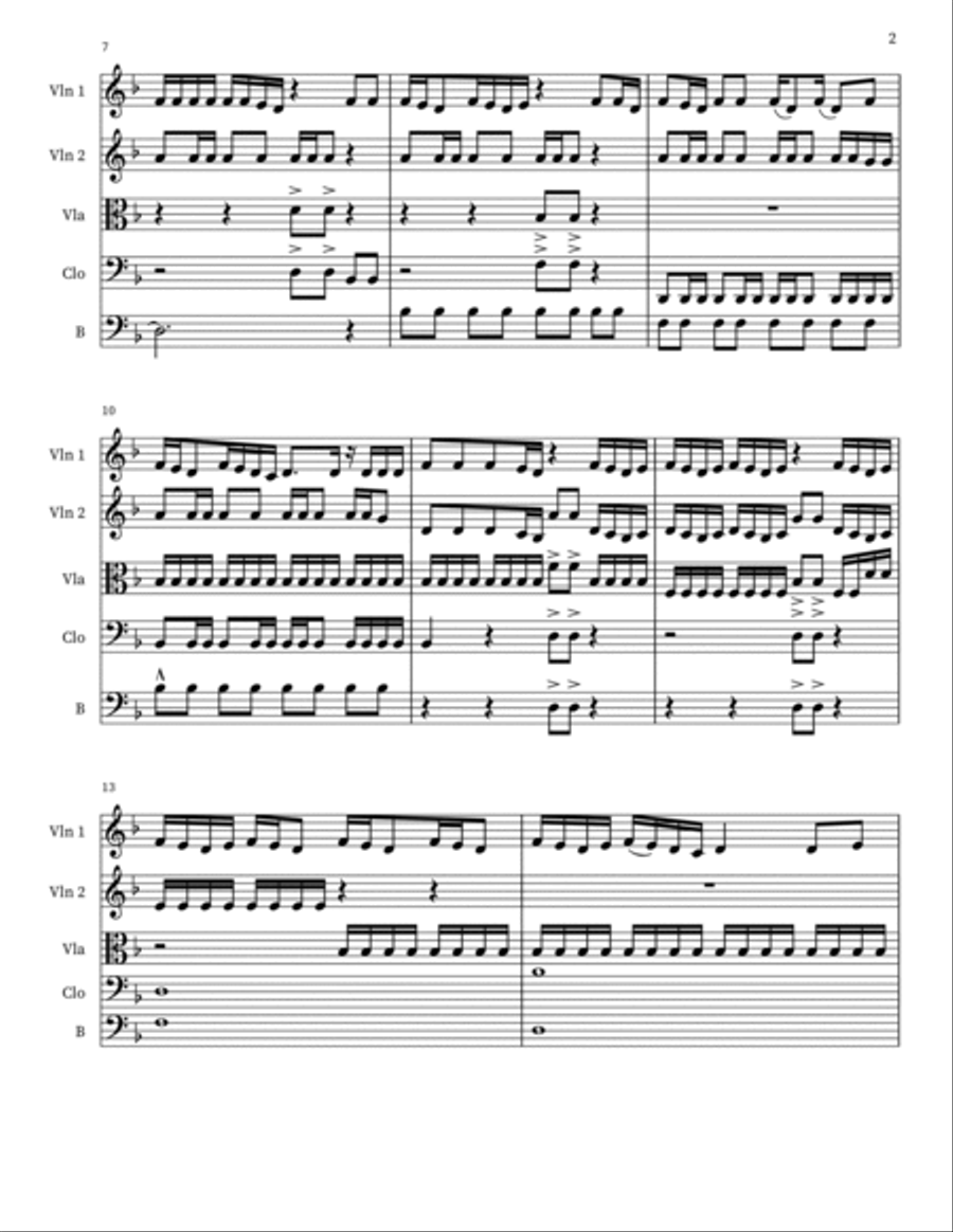 My Songs Know What You Did In The Dark (light Em Up) String Quintet scores gallery preview page 2