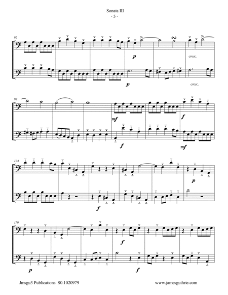 Handel: Sonata No. 3 for Trombone Duo image number null