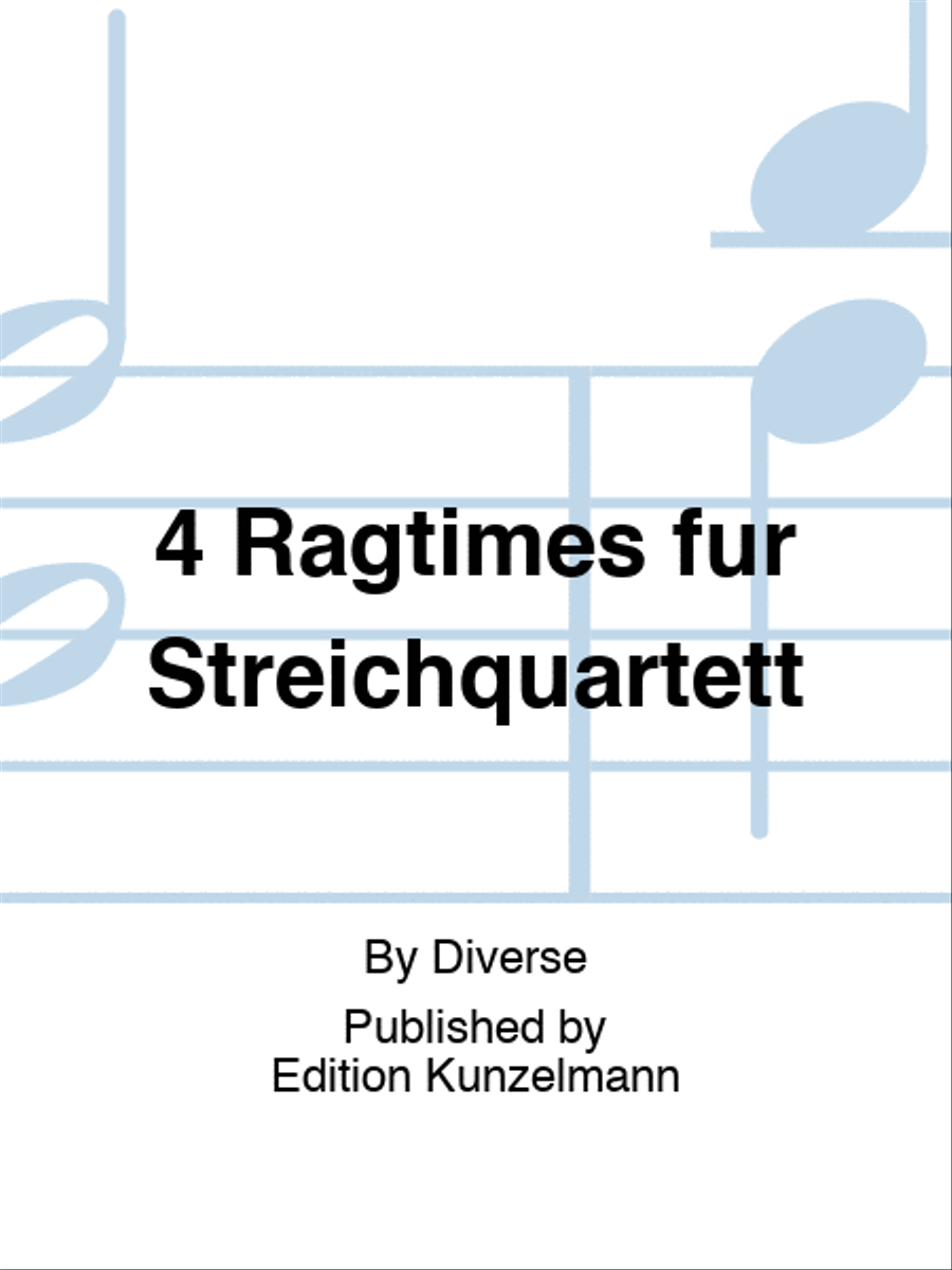4 ragtimes for string quartet String Quartet scores gallery preview page 1