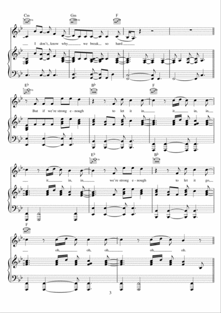 Let it sales all go piano