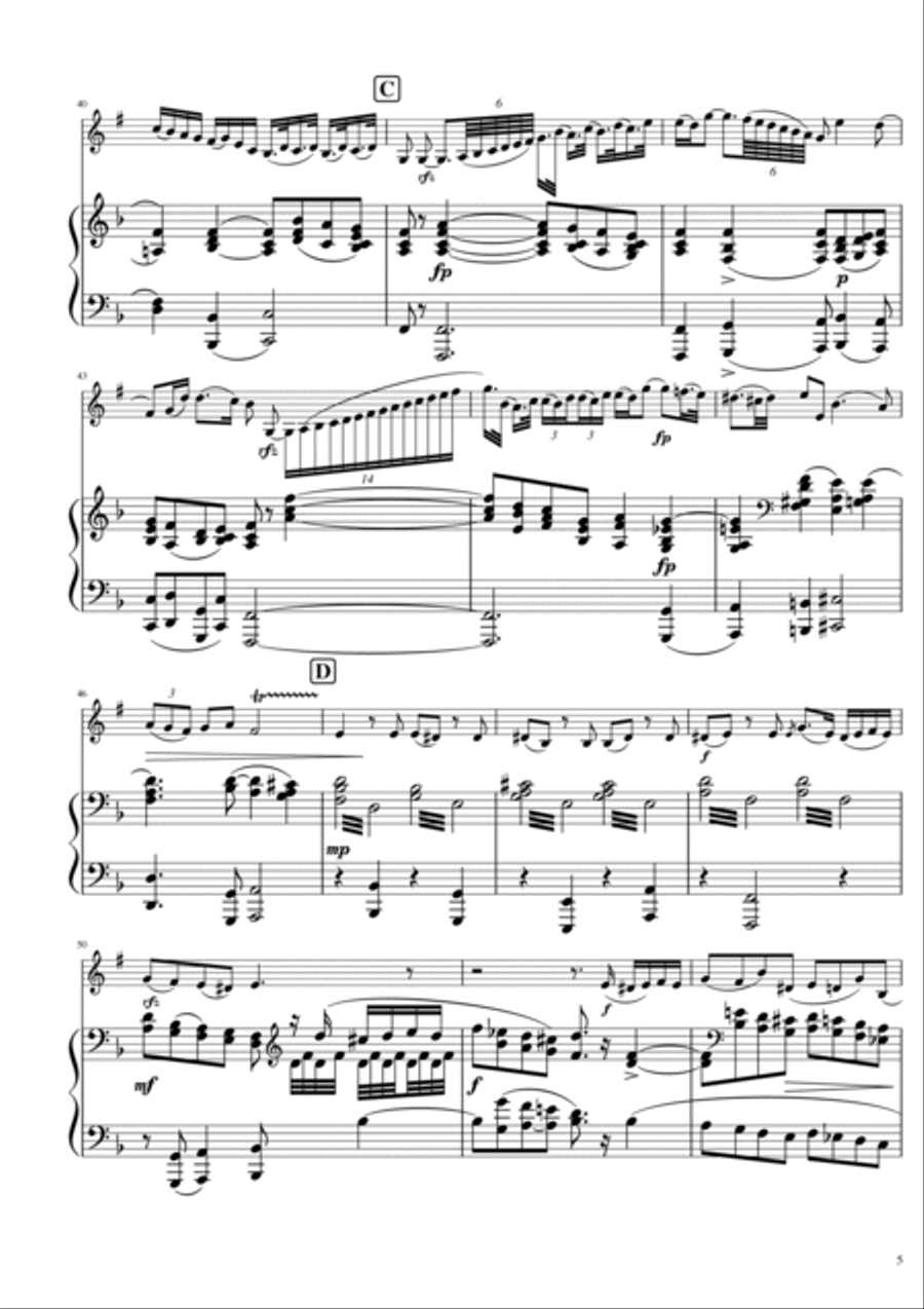 Kol Nidrei arranged for Clarinet (Bb or A) and Piano Clarinet Solo scores gallery preview page 5