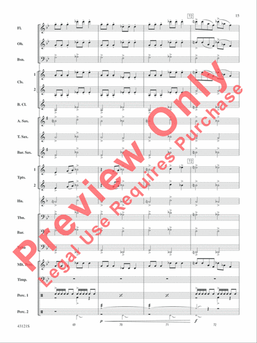 Godzilla, Selections from Concert Band scores gallery preview page 16