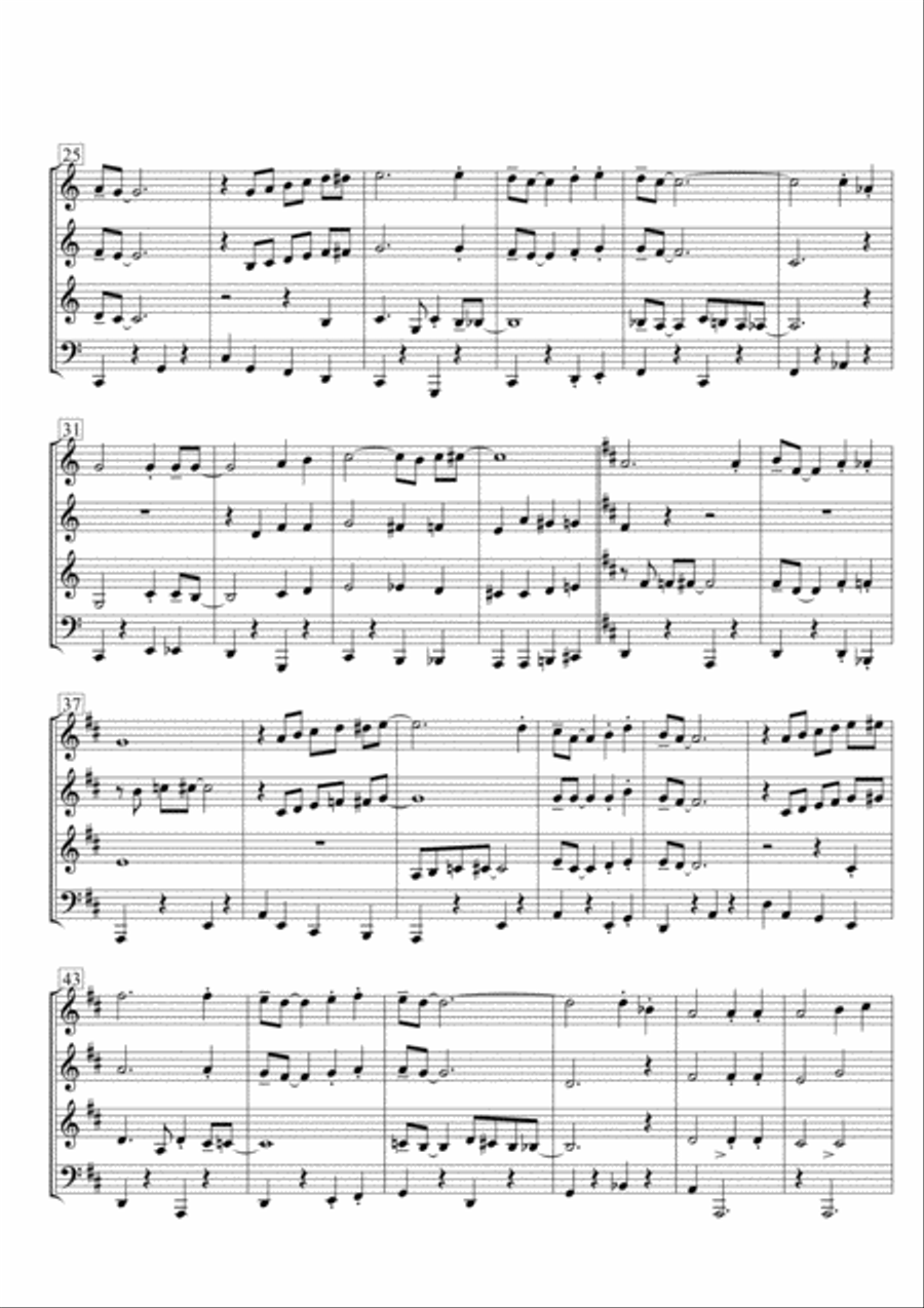 Just a closer walk with thee für Hornquartett Brass Quartet scores gallery preview page 3