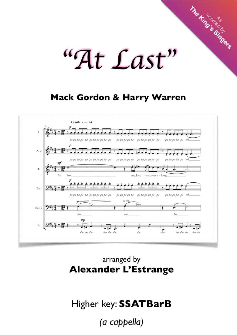 At Last A Cappella scores gallery preview page 1