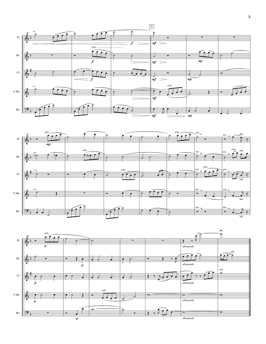 Beauty And The Beast Woodwind Quintet scores gallery preview page 4