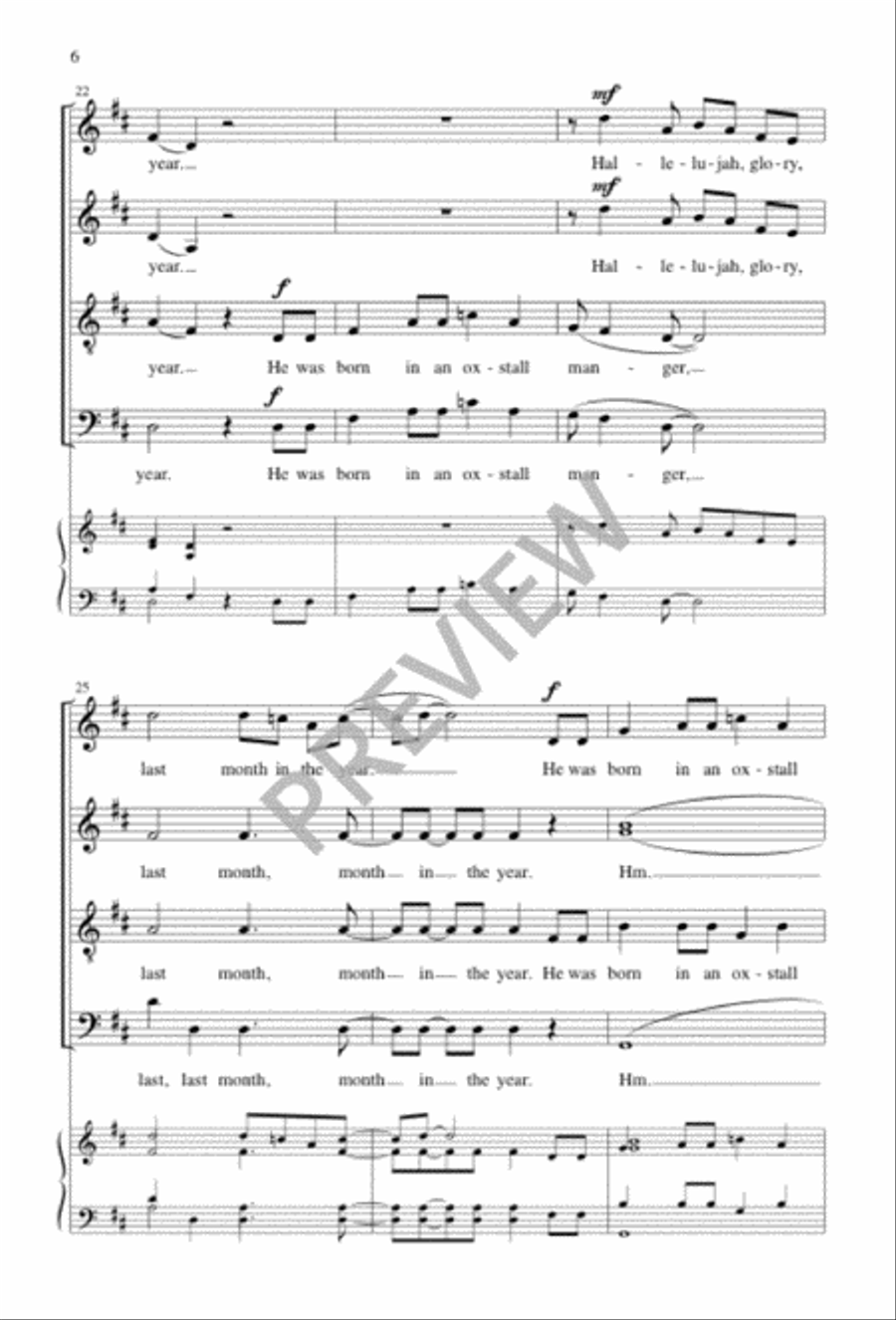 What Month Was Jesus Born In? 4-Part scores gallery preview page 6